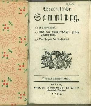 Theatralische Sammlung - 59. Band. 1, August Wilhelm Iffland, Scheinverdienst. Ein Schauspiel in ...