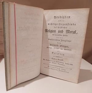 Geistliche Reden, gehalten bey dem akademischen Gottesdienste zu Salzburg. Erster Band (von 2).