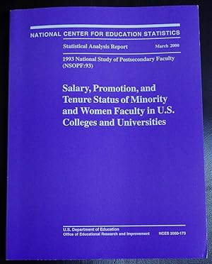 Seller image for Salary, promotion, and tenure status of minority and women faculty in U.S. colleges and universities : 1993 National study of postsecondary faculty (NSOPF-93) for sale by GuthrieBooks