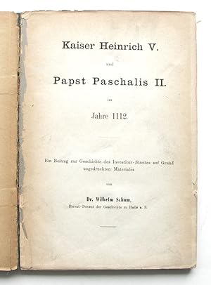 Kaiser Heinrich V. und Papst Paschalis II. im Jahre 1112.