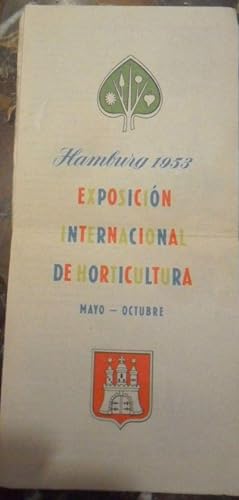Hamburg 1953 EXPOSICIÓN INTERNACIONAL DE HORTICULTURA mayo-octubre