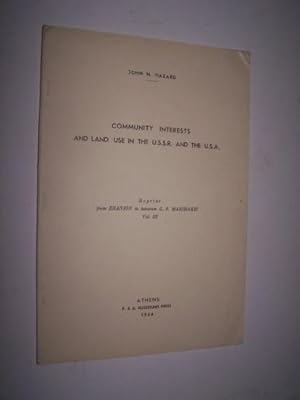 Immagine del venditore per Community Interests and Land Use in the U.S.S.R. and the U.S.A. venduto da Antiquarian Bookshop