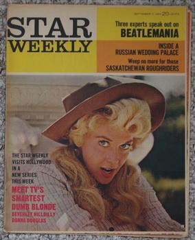 Image du vendeur pour STAR WEEKLY - September 5/1964; Photo Cover = Donna Douglas, Beatlemania; mis en vente par Comic World