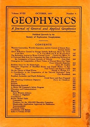 Imagen del vendedor de Geophysics Vol. XVIII October 1953 Number 4 a la venta por Clausen Books, RMABA