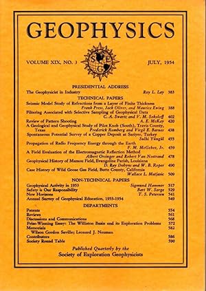 Imagen del vendedor de Geophysics Vol. XIX July 1954 Number 3 a la venta por Clausen Books, RMABA