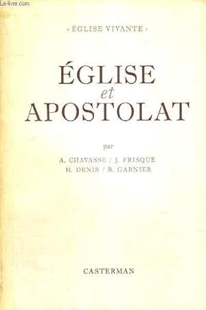 Bild des Verkufers fr EGLISE ET APOSTOLAT - EGLISE VIVANTE zum Verkauf von Le-Livre