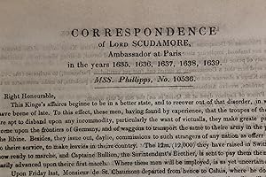 Correspondence of Lord Scudamore, Ambassador at Paris in the years 1635, 1636, 1637, 1638, 1639. ...