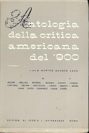 Bild des Verkufers fr Antologia della critica americana del Novecento. Volume III zum Verkauf von Studio Bibliografico Marini