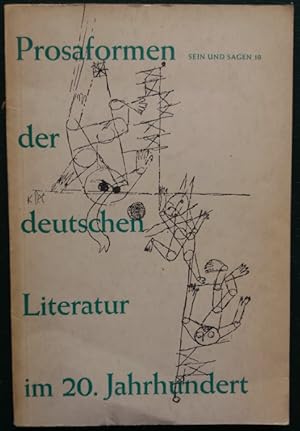 Bild des Verkufers fr Prosaformen der deutschen Literatur im 20. Jahrhundert.' zum Verkauf von buch-radel