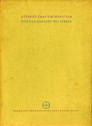 Von den Quellen des Lebens [Gedichte].