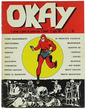 OKAY N.4 - 12 LUGLIO 1968 - IL GIORNALE A FUMETTI DEI GIOVANI.: