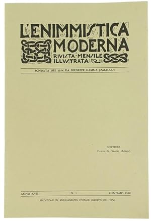 L'ENIMMISTICA MODERNA, Rivista mensile illustrata. Anno XVII-1988 - N. 1.: