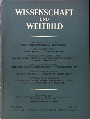 Seller image for Die Menschenrechte und das sterreichische Verfassungsesetz; in: Wissenschaft und Weltbild: Zeitschrift fr die Grundfragen der Forschung, 22. Jahrgang, Heft 2 for sale by books4less (Versandantiquariat Petra Gros GmbH & Co. KG)