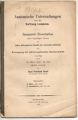 Anatomische Untersuchungen über die Gattung Lemanea. Dissertation.