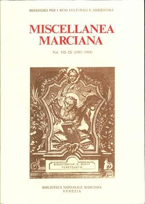 Miscellanea Marciana vol. VII - IX (1992-1994)