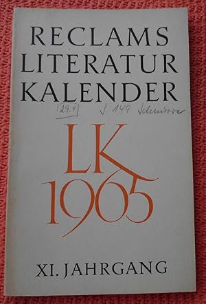 Reclams Literatur-Kalender 1965; 11. Jahrgang