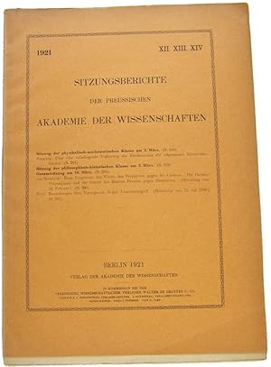 Seller image for ber eine naheliegende Ergnzung des Fundamentes der allgemeinen Relativittstheorie (Concerning an obvious supplement to the foundation of the General Theory of Relativity). for sale by Athena Rare Books  ABAA