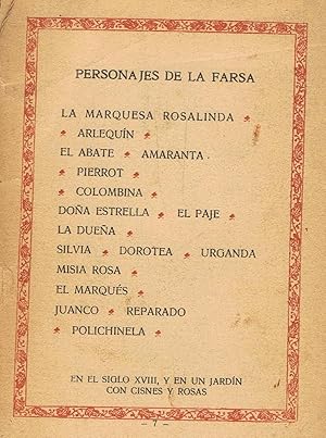 Seller image for Opera Omnia Vol. III. LA MARQUESA ROSALINDA. Farsa sentimental y grotesca for sale by Librera Torren de Rueda