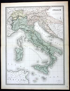 Image du vendeur pour Italie" - Italia Italy Italien Sicilia Sardegna Corse map Karte mis en vente par Antiquariat Steffen Vlkel GmbH