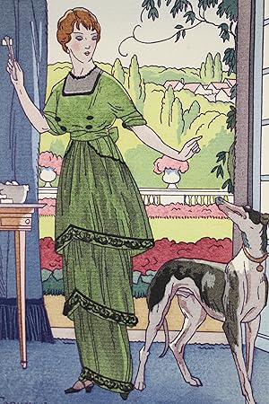 La Fidélité récompensée. Robe d'après-midi de Worth (pl.8, La Gazette du Bon ton, 1913 n°10)