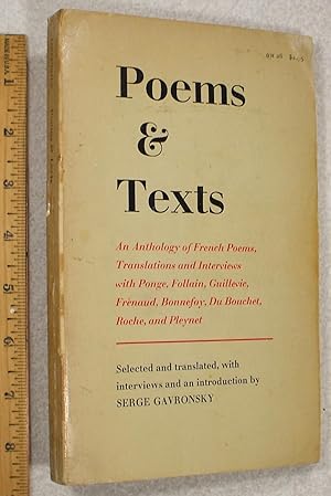 Seller image for Poems and Texts for sale by Dilly Dally