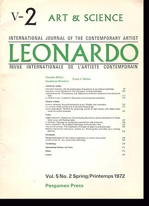 Seller image for Leonardo (Vol 5, No. 2, Spring 1972) for sale by Diatrope Books