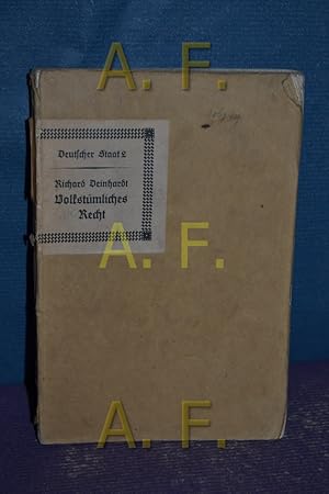 Image du vendeur pour Deutscher Stat 2 - Volkstmliches Recht : Ein Mahnruf zu volkstmlichem Rechtswillen und zu deutscher Rechtsgestaltung. mis en vente par Antiquarische Fundgrube e.U.