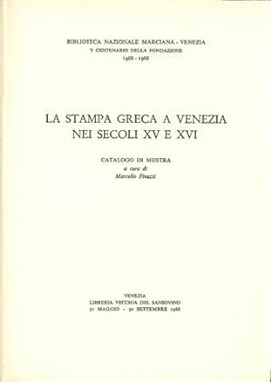 La stampa greca a Venezia nei secoli XV e XVI