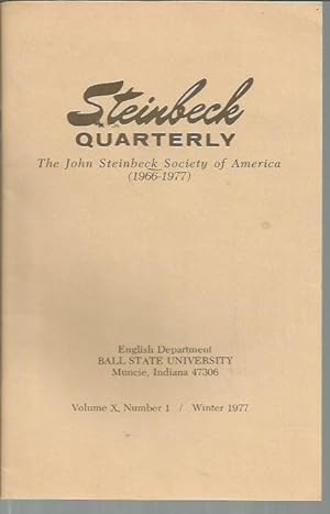 Seller image for Steibeck Quarterly, Volume X [10], Number 1 (Winter 1977) for sale by Bookfeathers, LLC
