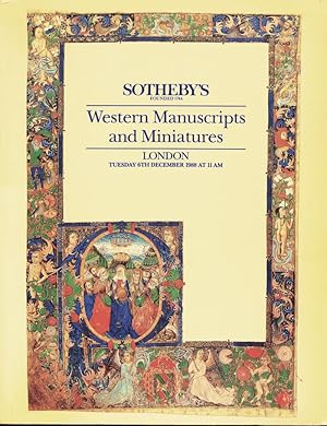 Western Manuscripts and Miniatures - London 6 December 1988 (Catalog Code: "Isidore")