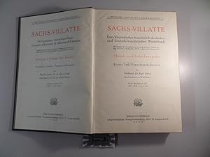 Imagen del vendedor de Sachs-Villatte Enzyklopdisches franzsisch-deutsches und deutsch-franzsisches Wrterbuch - Erster Teil : Franzsisch-deutsch. a la venta por Druckwaren Antiquariat