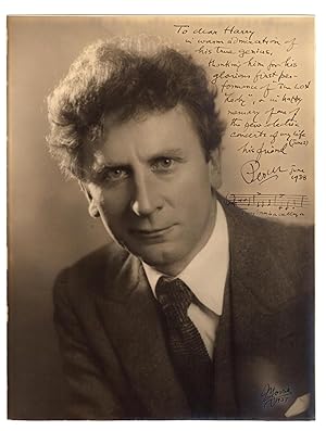 A large vintage portrait photograph of Australian-born composer Percy Grainger, signed by him wit...
