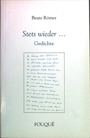 Bild des Verkufers fr Stets wieder . : Gedichte. zum Verkauf von books4less (Versandantiquariat Petra Gros GmbH & Co. KG)