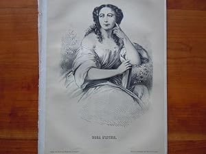 Dora d'Istria. Porträt in Tondruck.