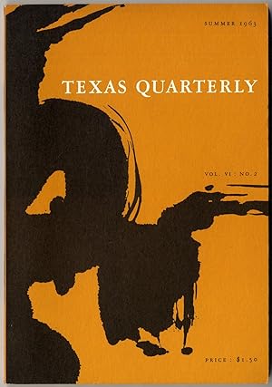 Immagine del venditore per The Texas Quarterly - Summer 1963 (Volume VI, Number 2) venduto da Between the Covers-Rare Books, Inc. ABAA