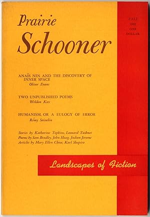 Bild des Verkufers fr Prairie Schooner - Fall 1962 (Volume XXXVI, Number 3) zum Verkauf von Between the Covers-Rare Books, Inc. ABAA