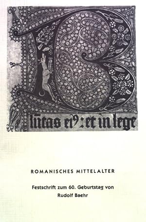 Bild des Verkufers fr Romanisches Mittelalter - Festschrift zum 60. Geburtstag von Rudolf Baehr Nr. 115 zum Verkauf von books4less (Versandantiquariat Petra Gros GmbH & Co. KG)