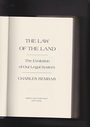 Immagine del venditore per The Law of the Land: The Evolution of Our Legal System venduto da Meir Turner