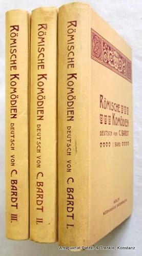 Deutsch von C. Bardt. 3 Bände (Band 1: 2. vermehrte Auflage, Band 2: 2. Auflage). Berlin, Weidman...