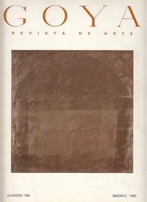 Image du vendeur pour GOYA, REVISTA DE ARTE N 184 (El brocal hispanomusulmn del Museo Lzaro; Un dibujo de la torre de la Catedral de Murcia; Expresionismo cromtico en Espaa: la leccin de Rothko) mis en vente par Librera Vobiscum