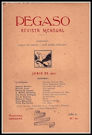 Pegaso - Revista Mensual - Letras, artes, ciencias. Año V - Números 31, 32, 33, 34, 35 y 36 (6 vo...