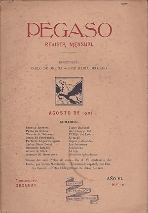 Pegaso - Revista Mensual - Letras, artes, ciencias. Año VI - Números 37, 38, 39 y 40 (4 volúmenes...