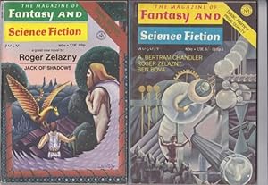 Imagen del vendedor de The Magazine of Fantasy and Science Fiction July & August 1971, featuring "Jack of Shadows" (in 2 issues) by Roger Zelazny + Born to Exile, The Pied Potter, Sweet Forest Maid, for a Foggy Night, The Palatski Man, Bill and I, Prime Quality, a la venta por Nessa Books