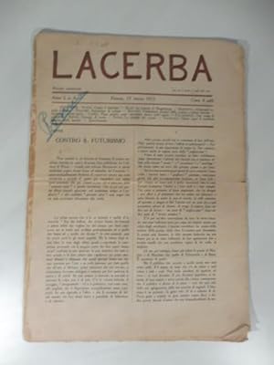 Lacerba. Periodico quindicinale. Anno I, n. 6. Firenze 15 marzo 1913