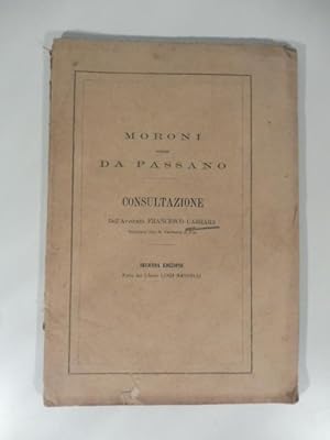 Bild des Verkufers fr Florentina Legitimae Retorsionis. Consultazione a favore di Andrea Moroni contro marchese da Passano zum Verkauf von Coenobium Libreria antiquaria