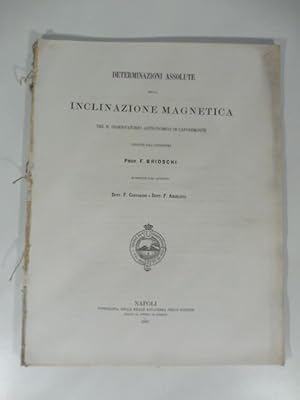Determinazioni assolute della inclinazione magnetica nel R. Osservatorio di Capodimonte, 1883-1884