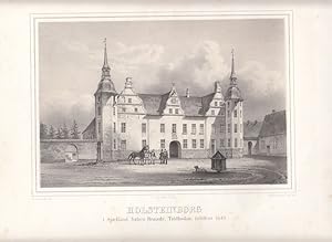 Holsteinborg i Sjaelland, forhen Braade, Trollholm, fuldfört 1648. Lithographie von Em. Baerentze...