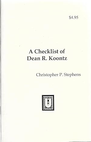 A Checklist of Dean Koontz