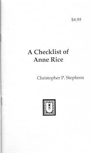 A Checklist of Anne Rice