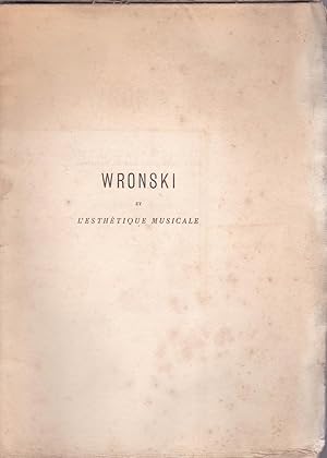 Wronski et l'esthétique musicale